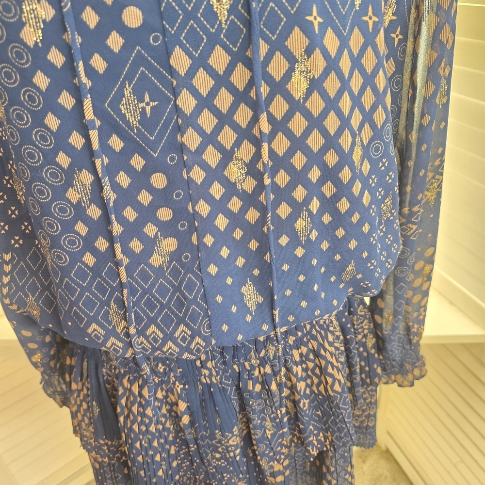 Current Air Navy Long Sleeve Dress MED 1440 - Picture 4 of 10